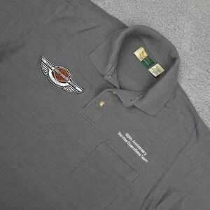 Harley Davidson 100th Anniversary Mens Polo Shirt Service Team Sz‎ M VTG